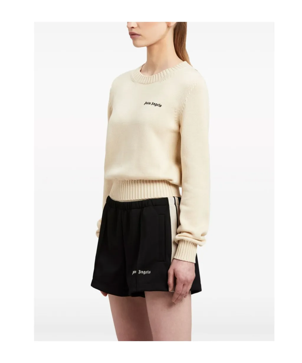 Logo Embroidered Crewneck Knitted Jumper