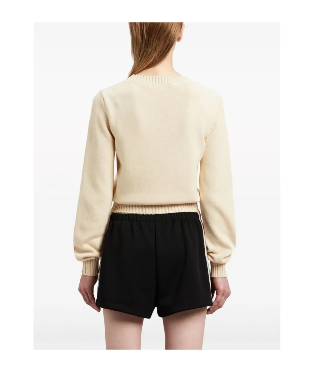 Logo Embroidered Crewneck Knitted Jumper
