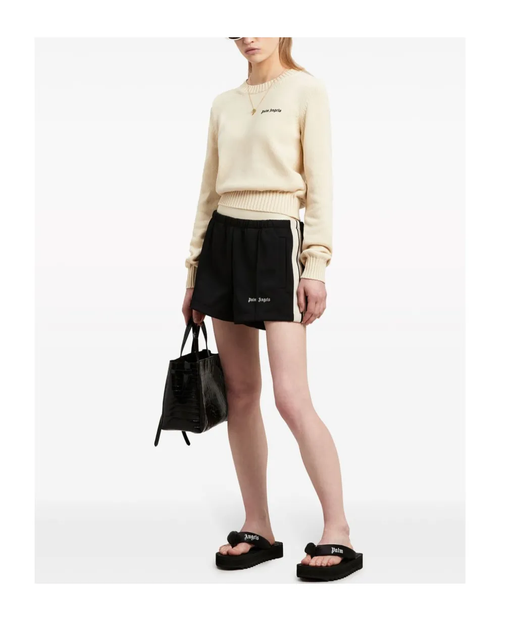 Logo Embroidered Crewneck Knitted Jumper