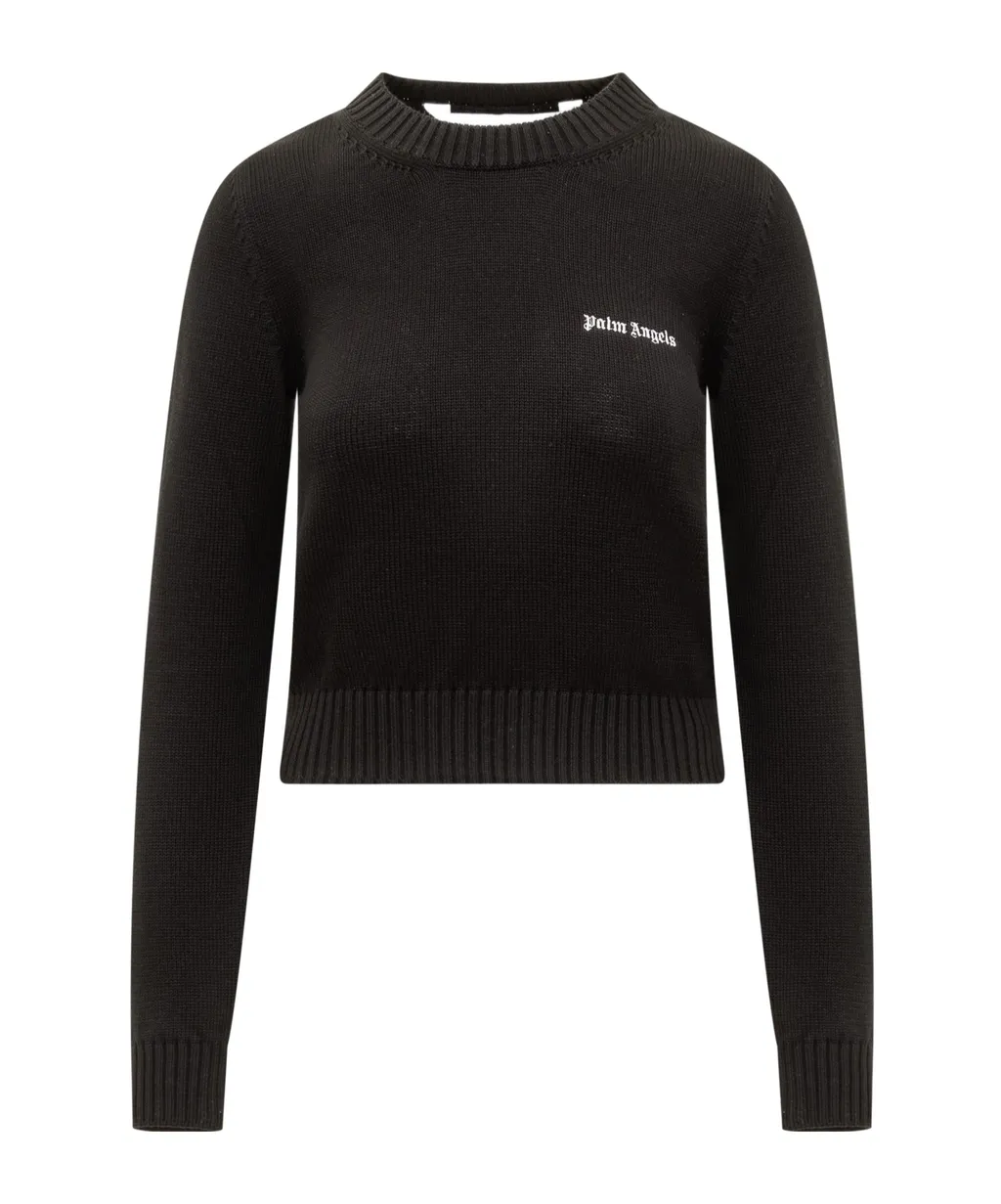 Logo Embroidered Crewneck Knitted Jumper