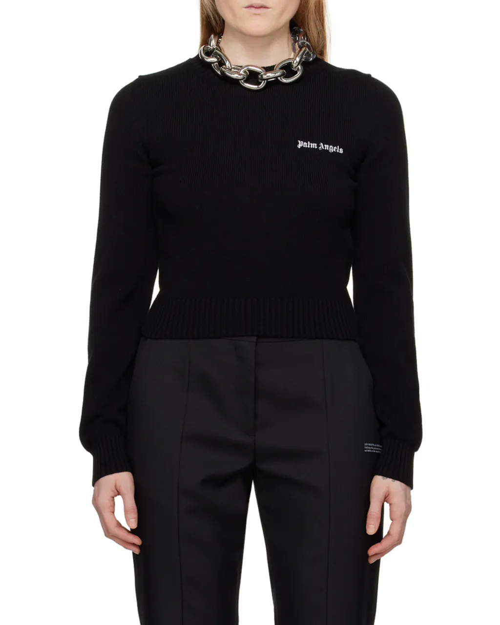 Logo Embroidered Crewneck Knitted Jumper