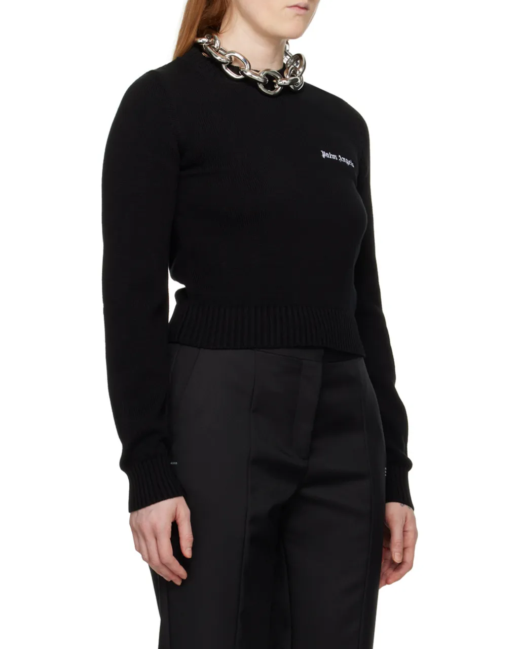 Logo Embroidered Crewneck Knitted Jumper