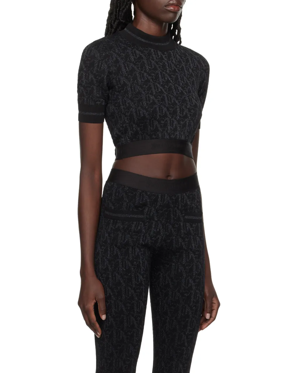 Monogram-Jacquard Knitted Cropped Top