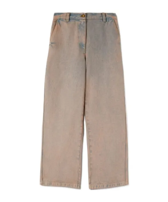 Logo-Embroidered Overdye-Wash Jeans