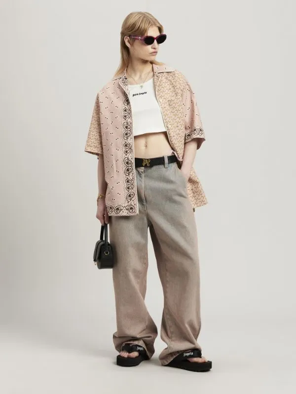 Logo-Embroidered Overdye-Wash Jeans