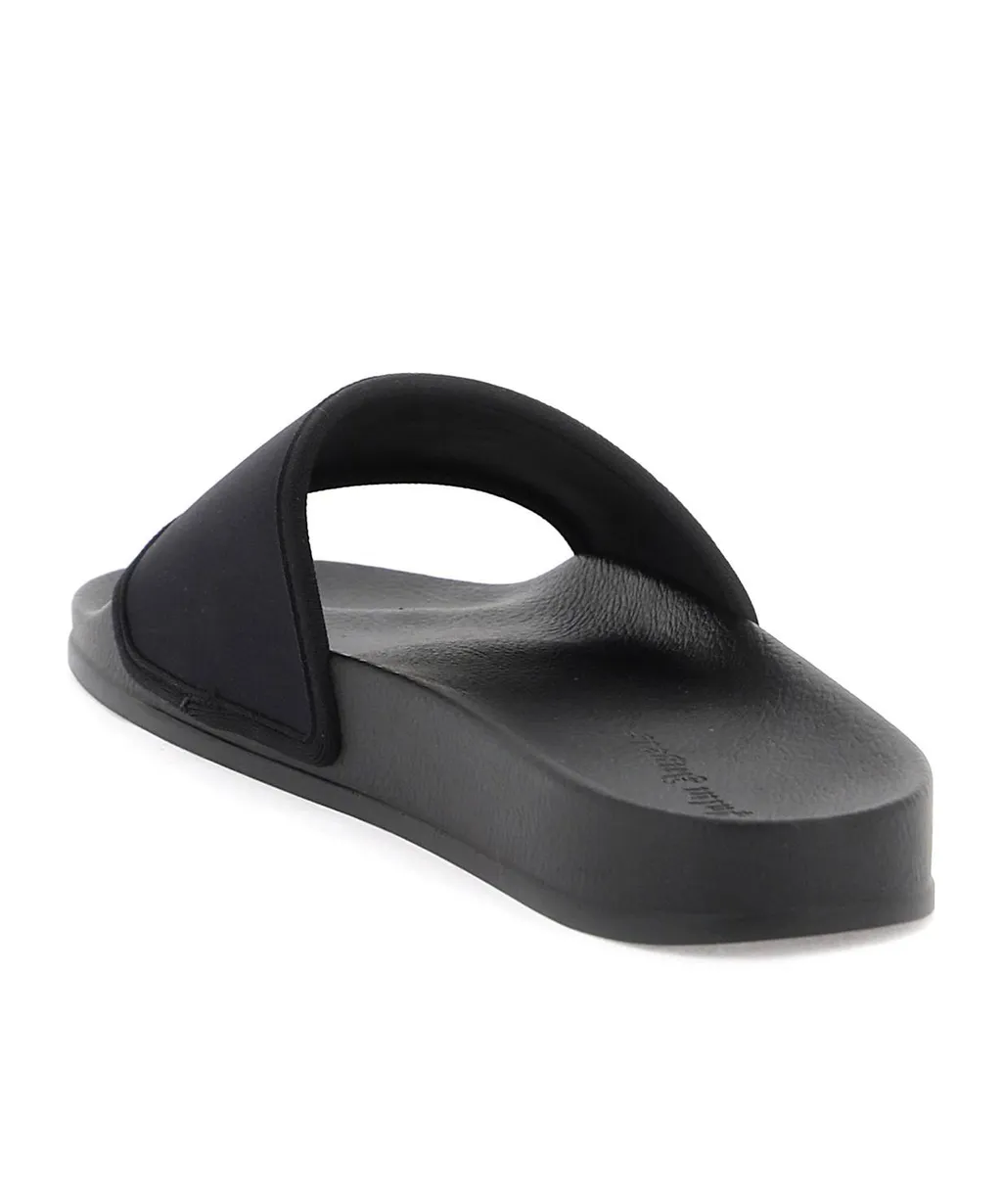 Flame Monogram Printed Round Toe Slides