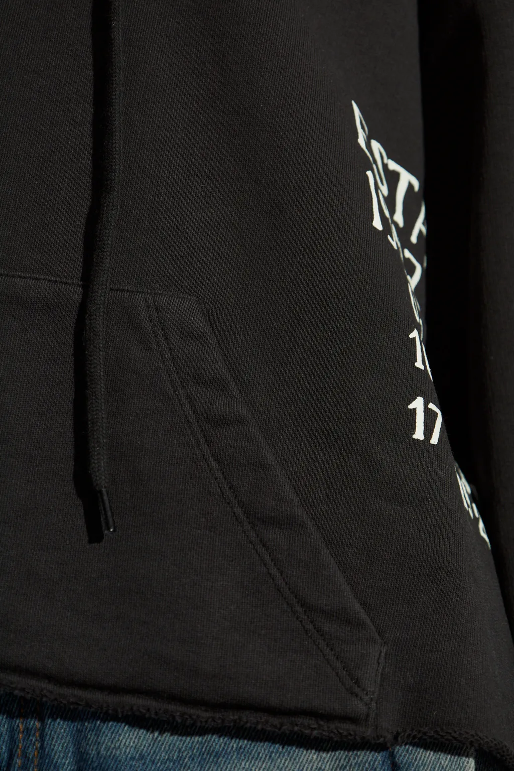 Logo-Printed Drop Shoulder Hoodie