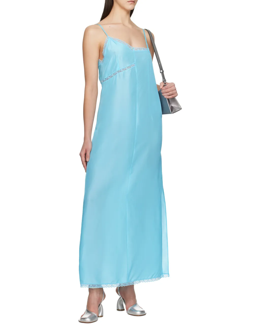 Asymmetric Silk Maxi Dress