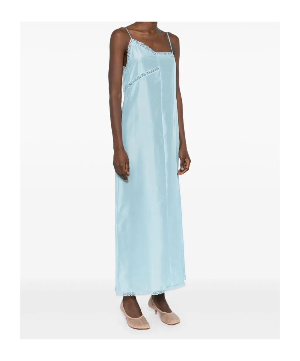 Asymmetric Silk Maxi Dress