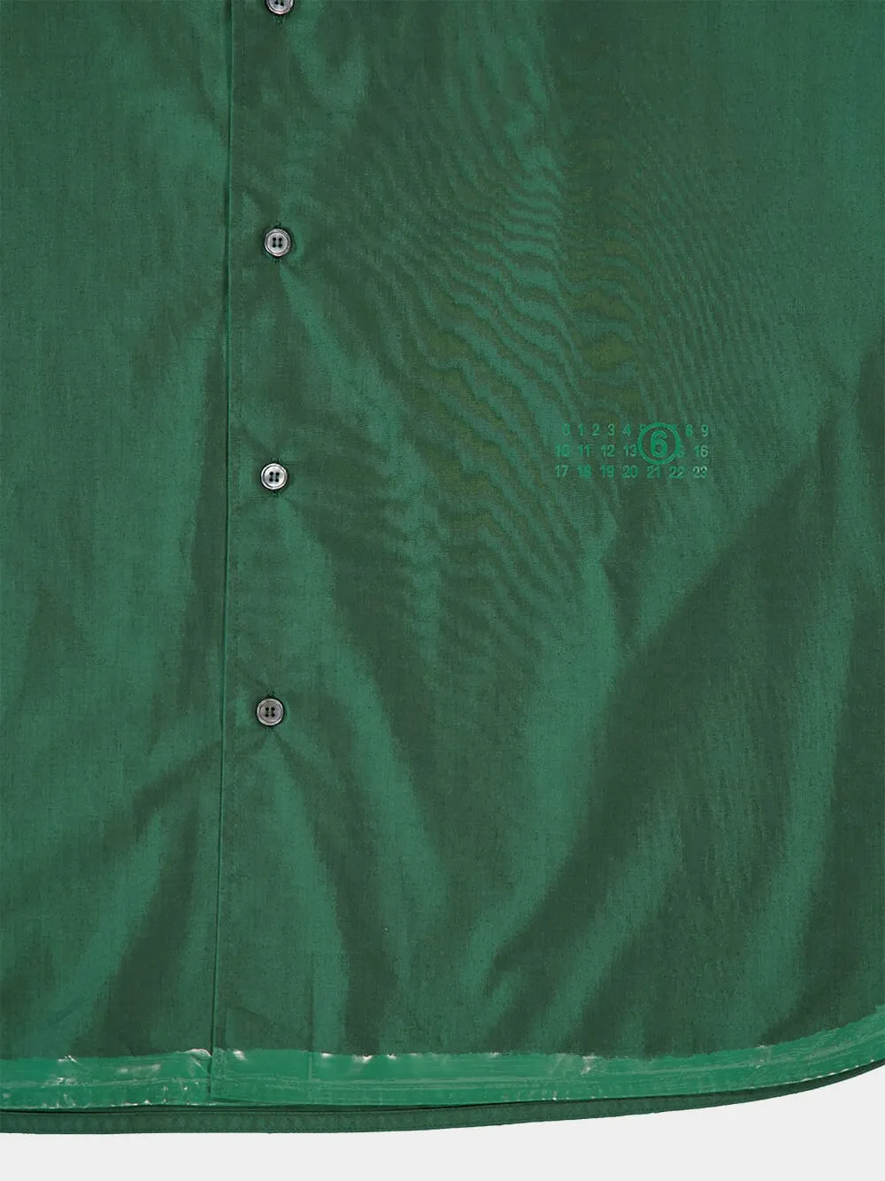Drop Shoulder Coated-Trim Shirt