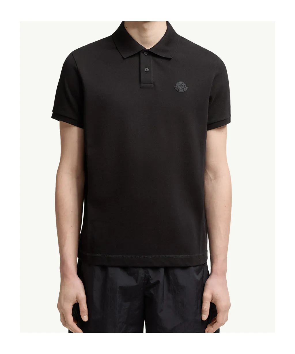 Logo Patch Cotton Piquet Polo Shirt