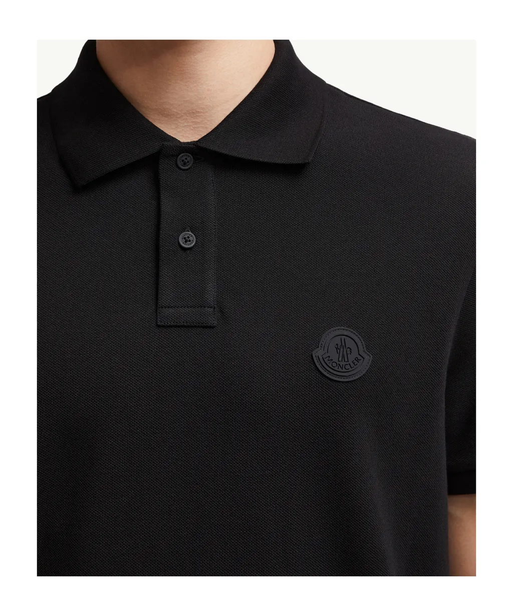 Logo Patch Cotton Piquet Polo Shirt