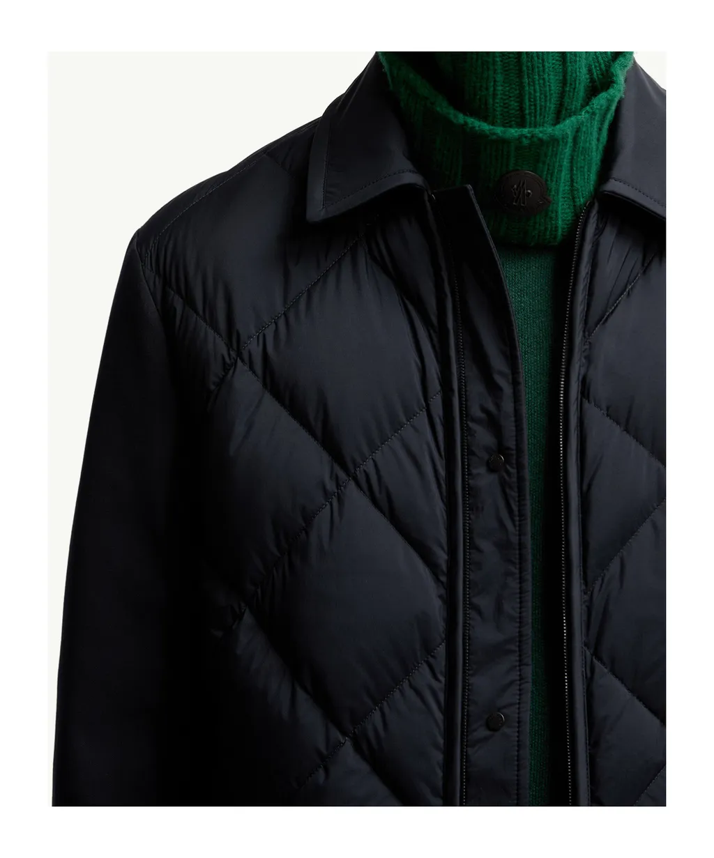 Aiguille Diamond-Quilted Down Shirt Jacket