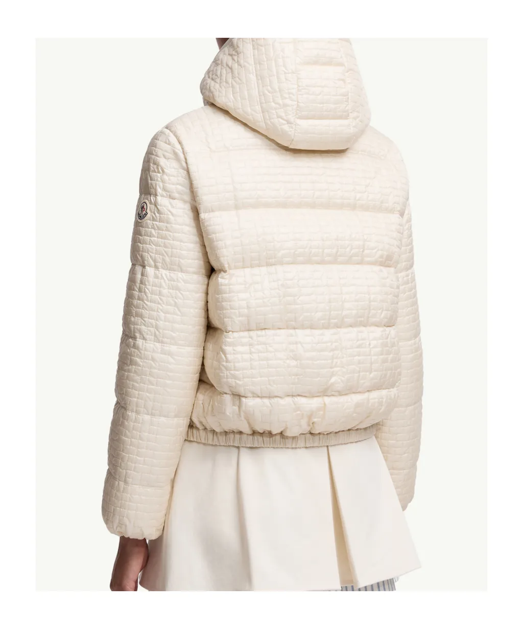 Gisors Geometric-Quilted Hooded Short Down Jacket