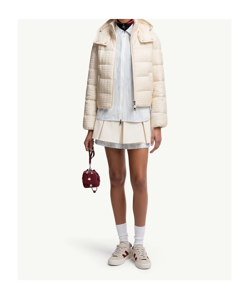 Gisors Geometric-Quilted Hooded Short Down Jacket