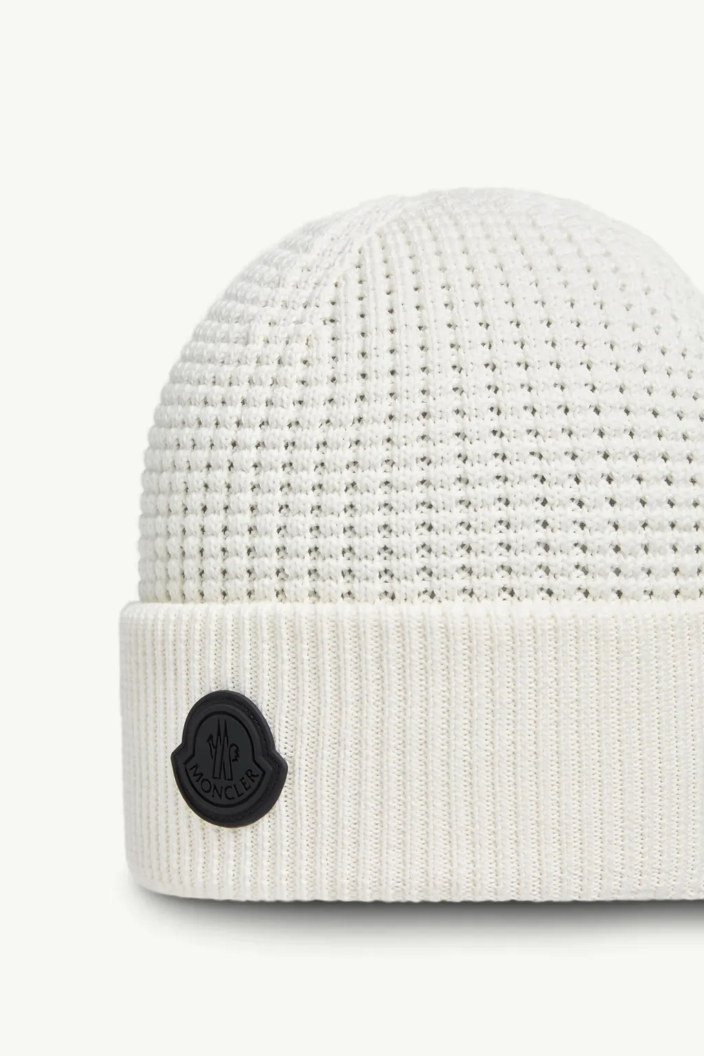 Logo Patch Ribbed Beanie
