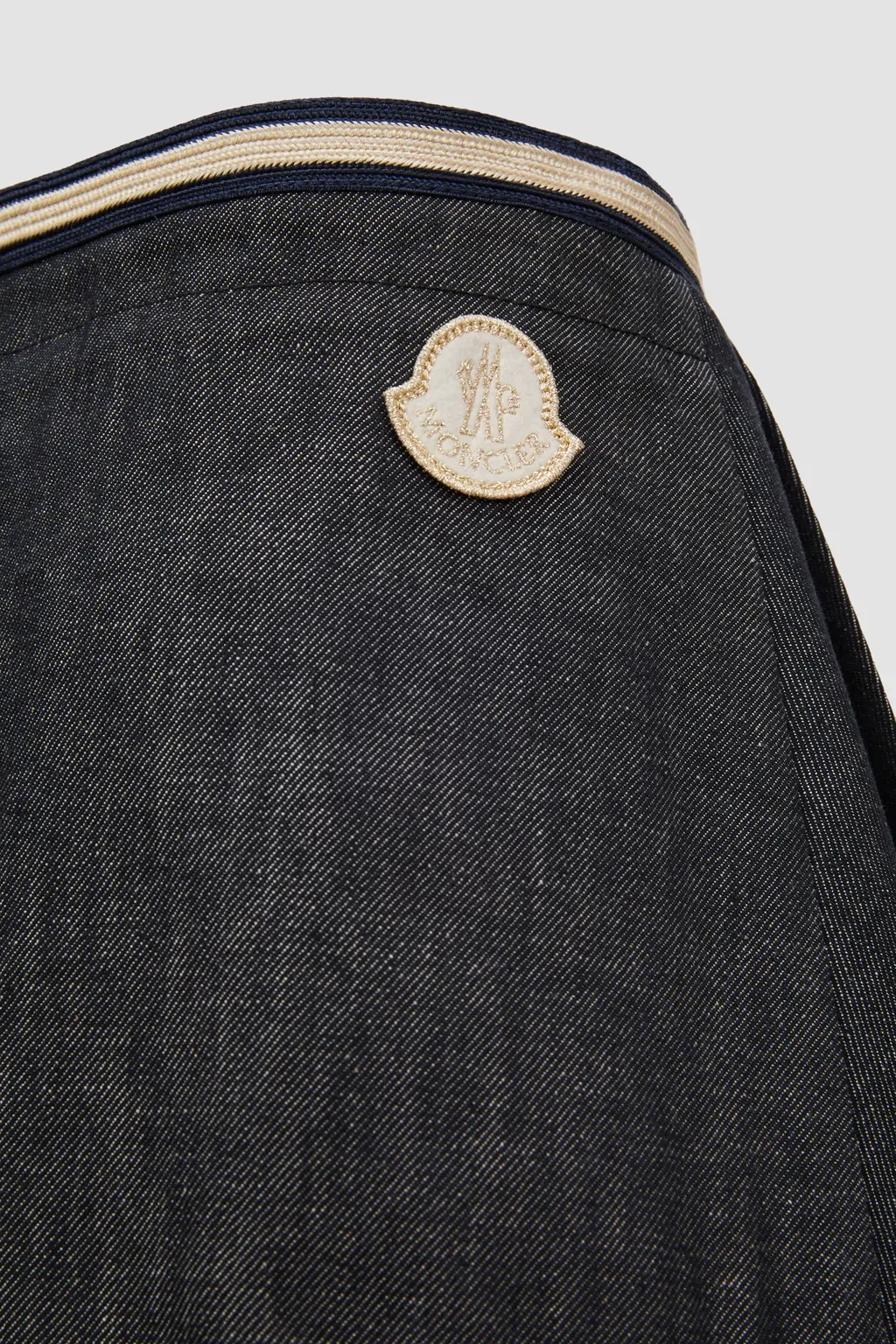 Pleated Denim Skirt
