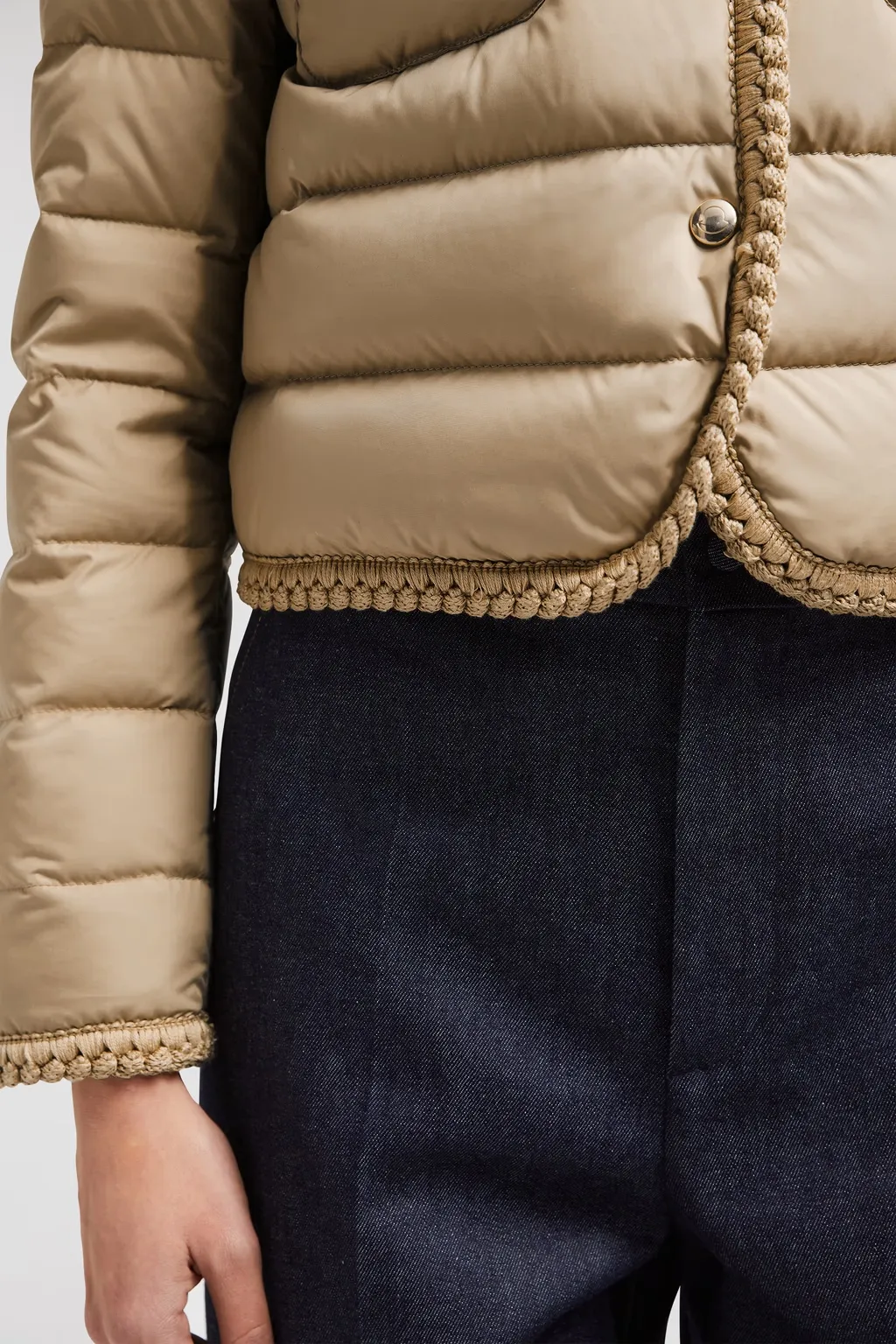 Gencay Braided Trim Short Down Jacket