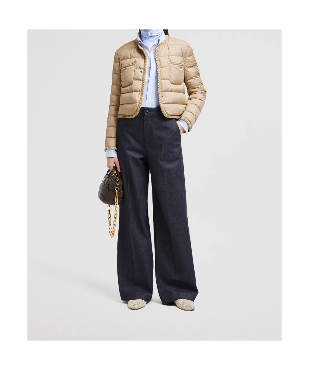 Gencay Braided Trim Short Down Jacket