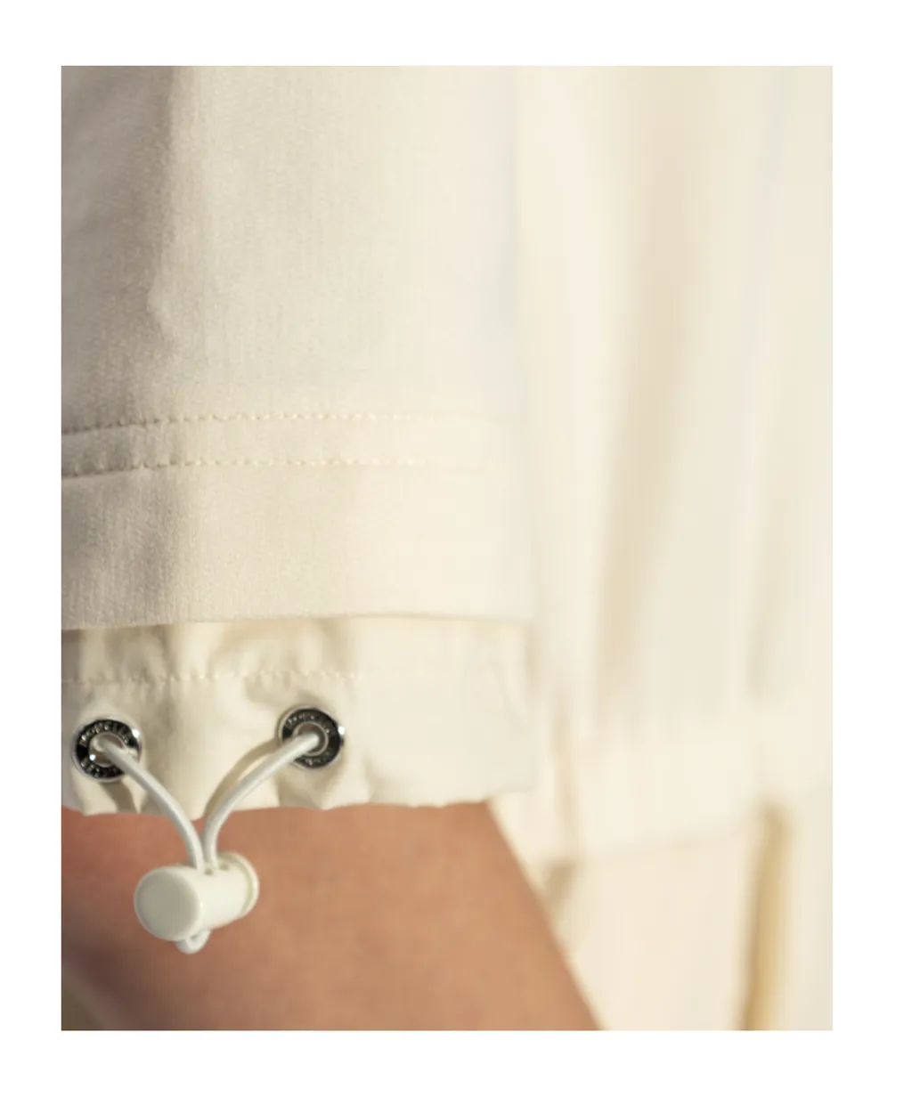 Short-Sleeved Drawstring Midi Dress