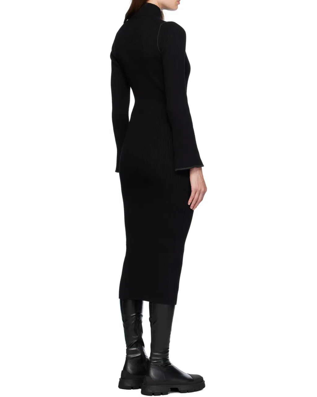 Ribbed-Knit Midi Dress