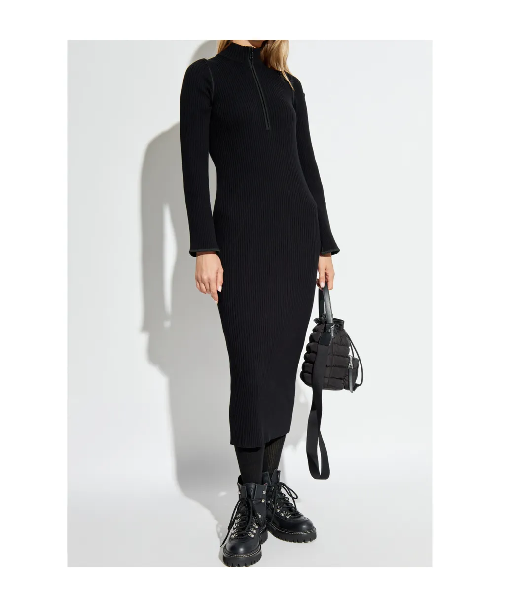 Ribbed-Knit Midi Dress