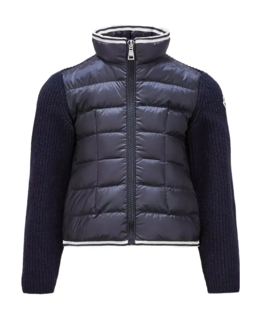 Padded Zip-Up Cardigan