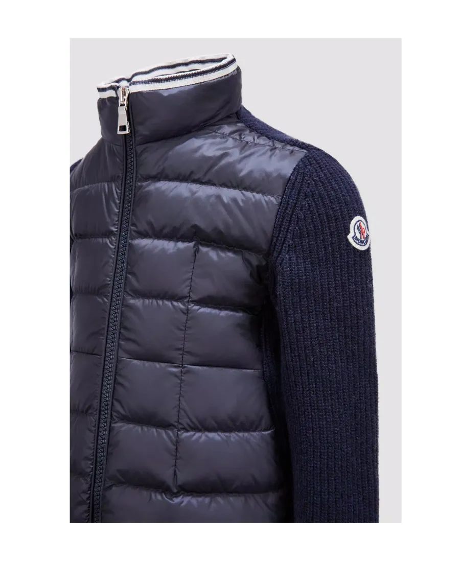 Padded Zip-Up Cardigan