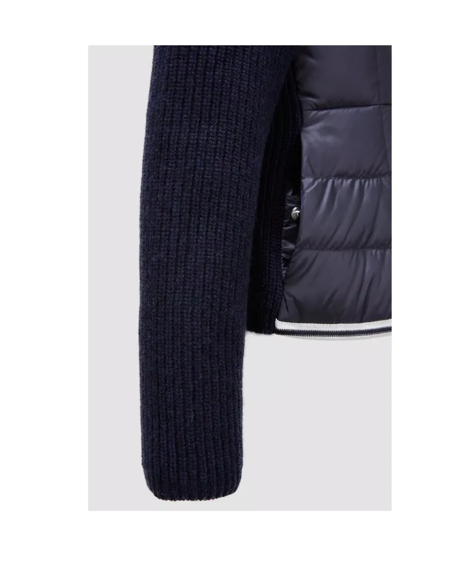 Padded Zip-Up Cardigan