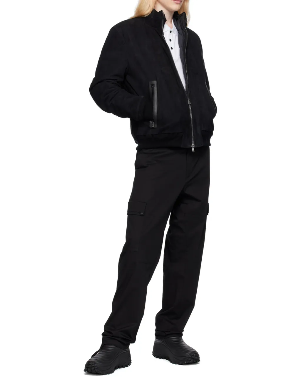 Stretch Gabardine Cargo Trousers