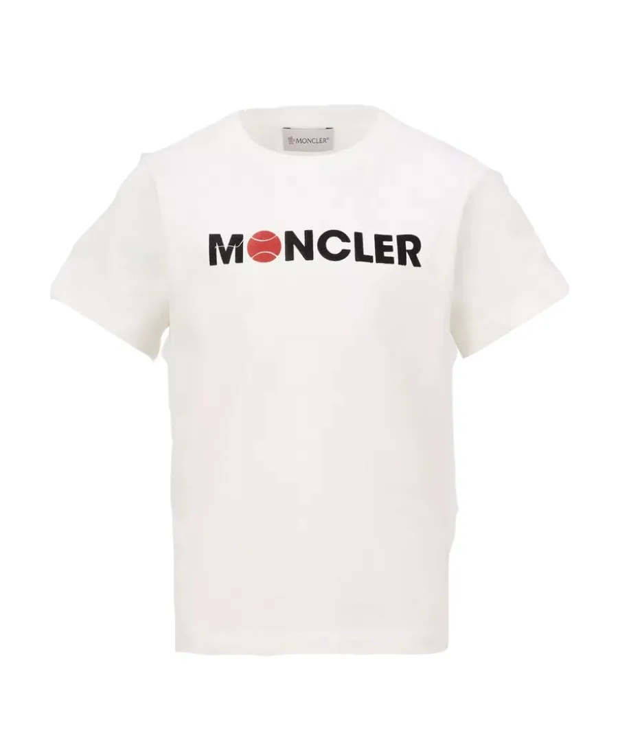 Flocked Logo Crewneck T-Shirt