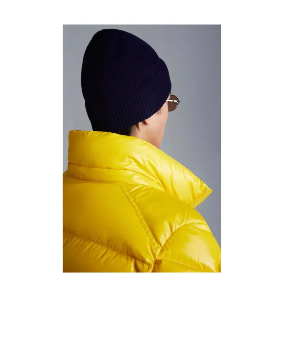 Logo Patch Ribbed-Knit Beanie