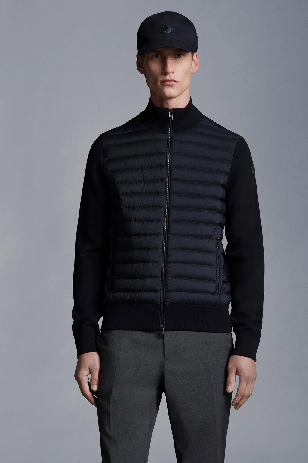 Padded Zip-Up Cardigan