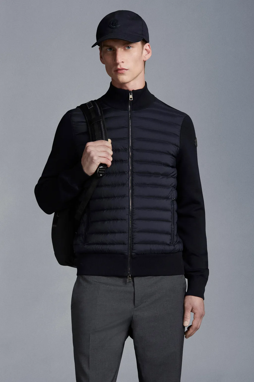 Padded Zip-Up Cardigan