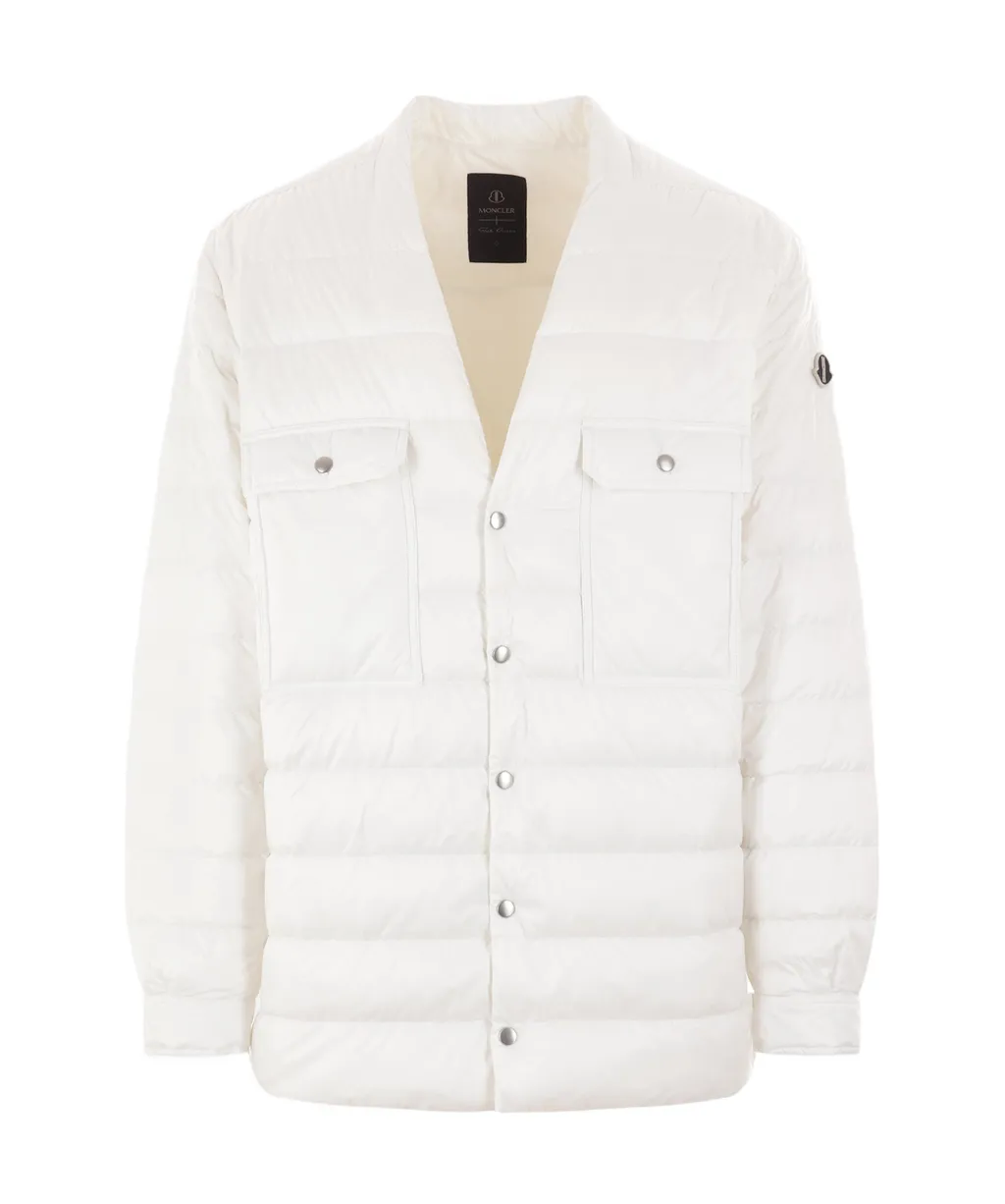Long-Sleeved Quilted Down Jacket
