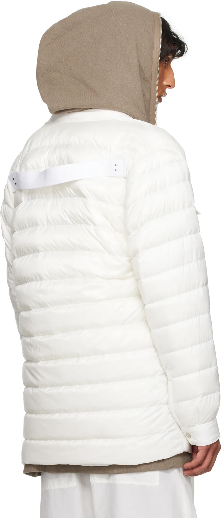 Long-Sleeved Quilted Down Jacket