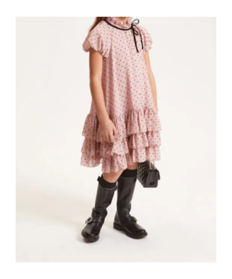 Polka Dot Ruffled Dress
