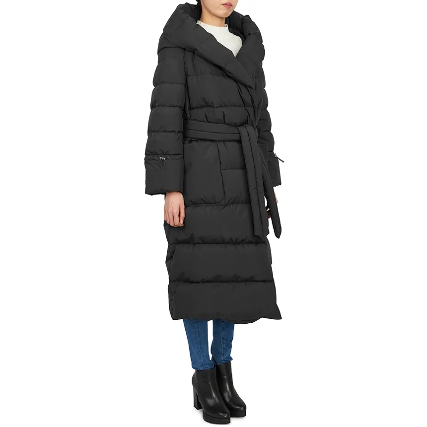 Long-Sleeved Hooded Down Jacket