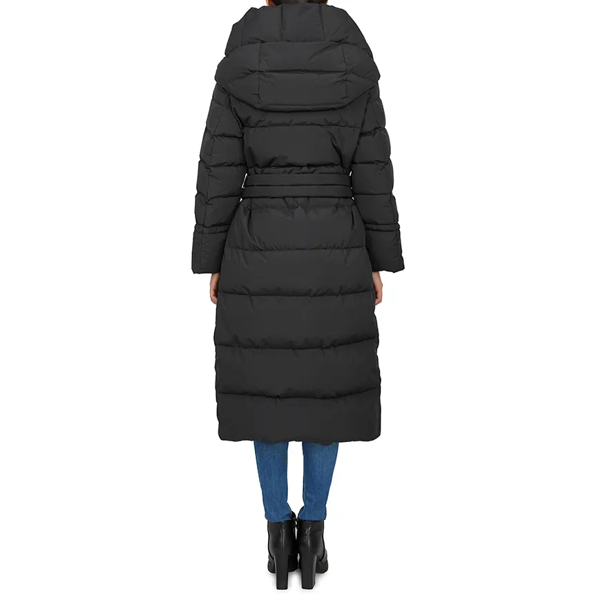 Long-Sleeved Hooded Down Jacket