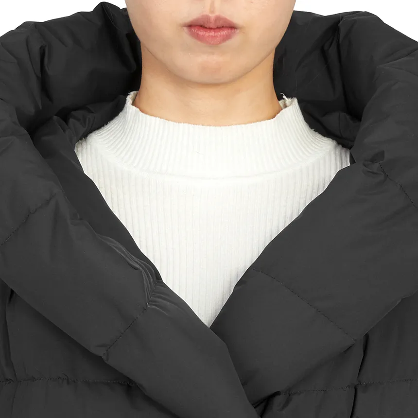 Long-Sleeved Hooded Down Jacket