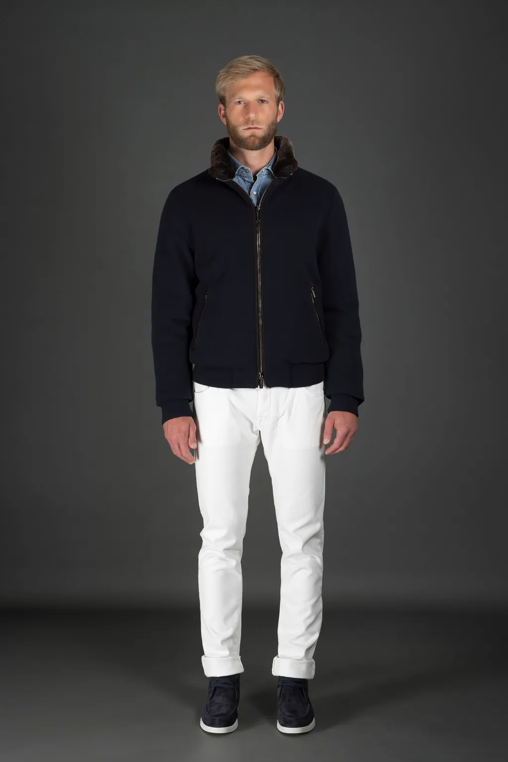 Double Zip Wool-Blend Coat