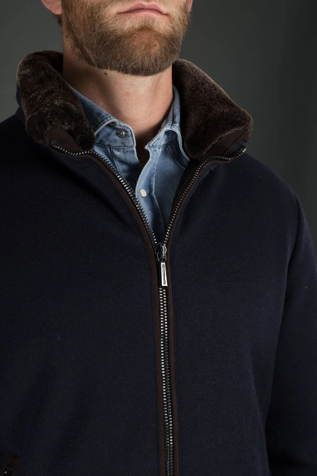 Double Zip Wool-Blend Coat