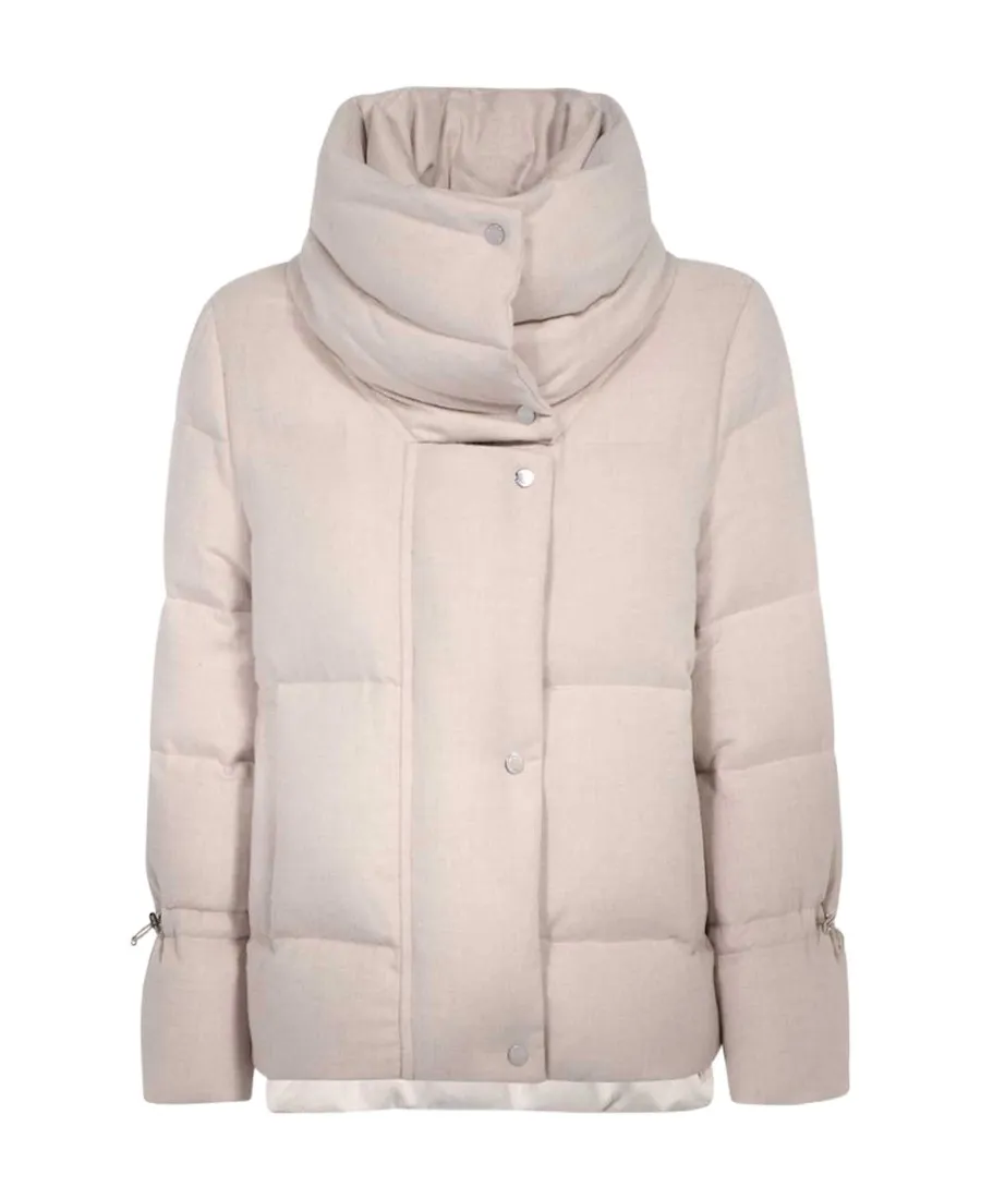 High-Collar Long-Sleeved Coat