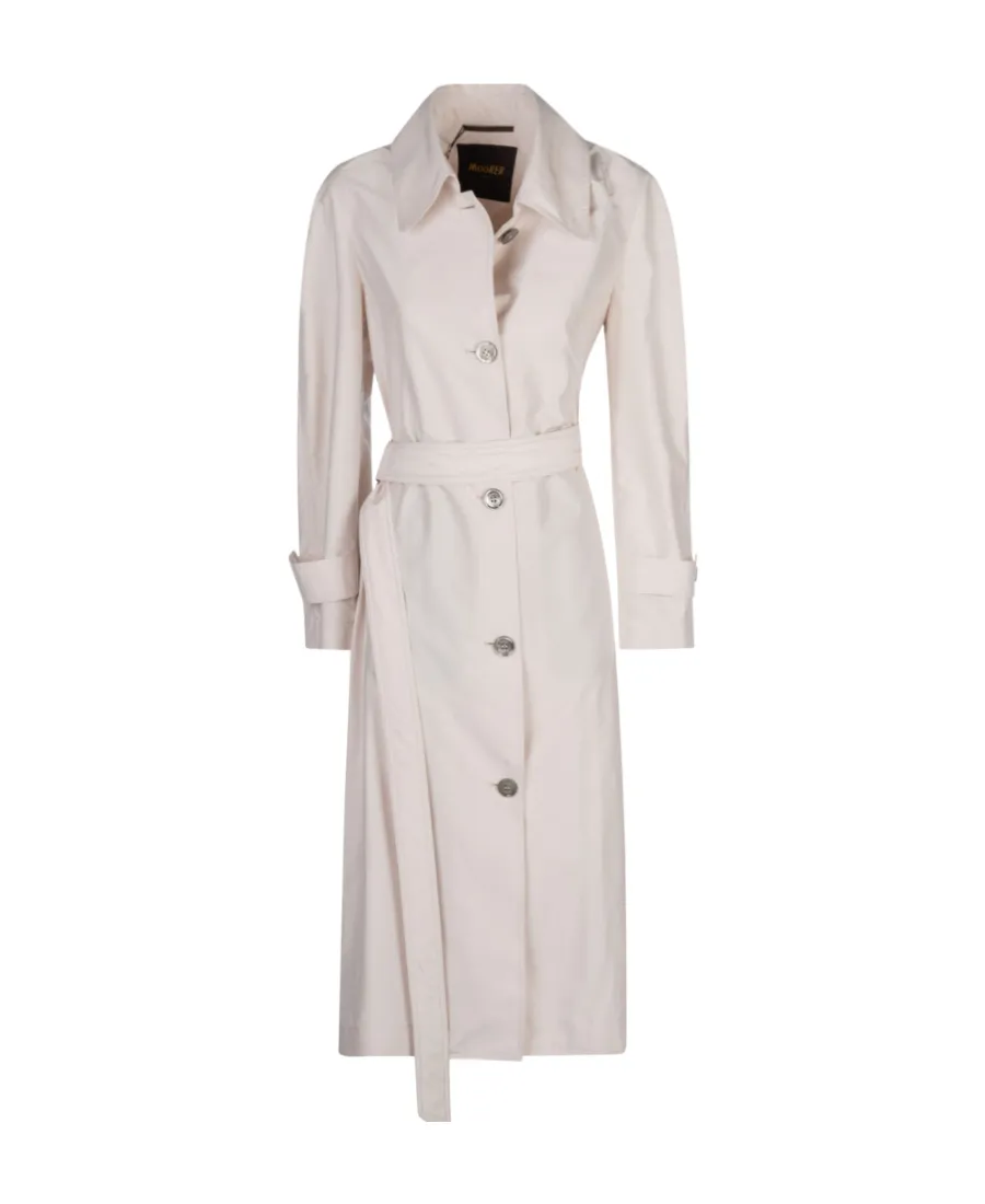 Single-Breasted Long-Sleeved Trench Coat