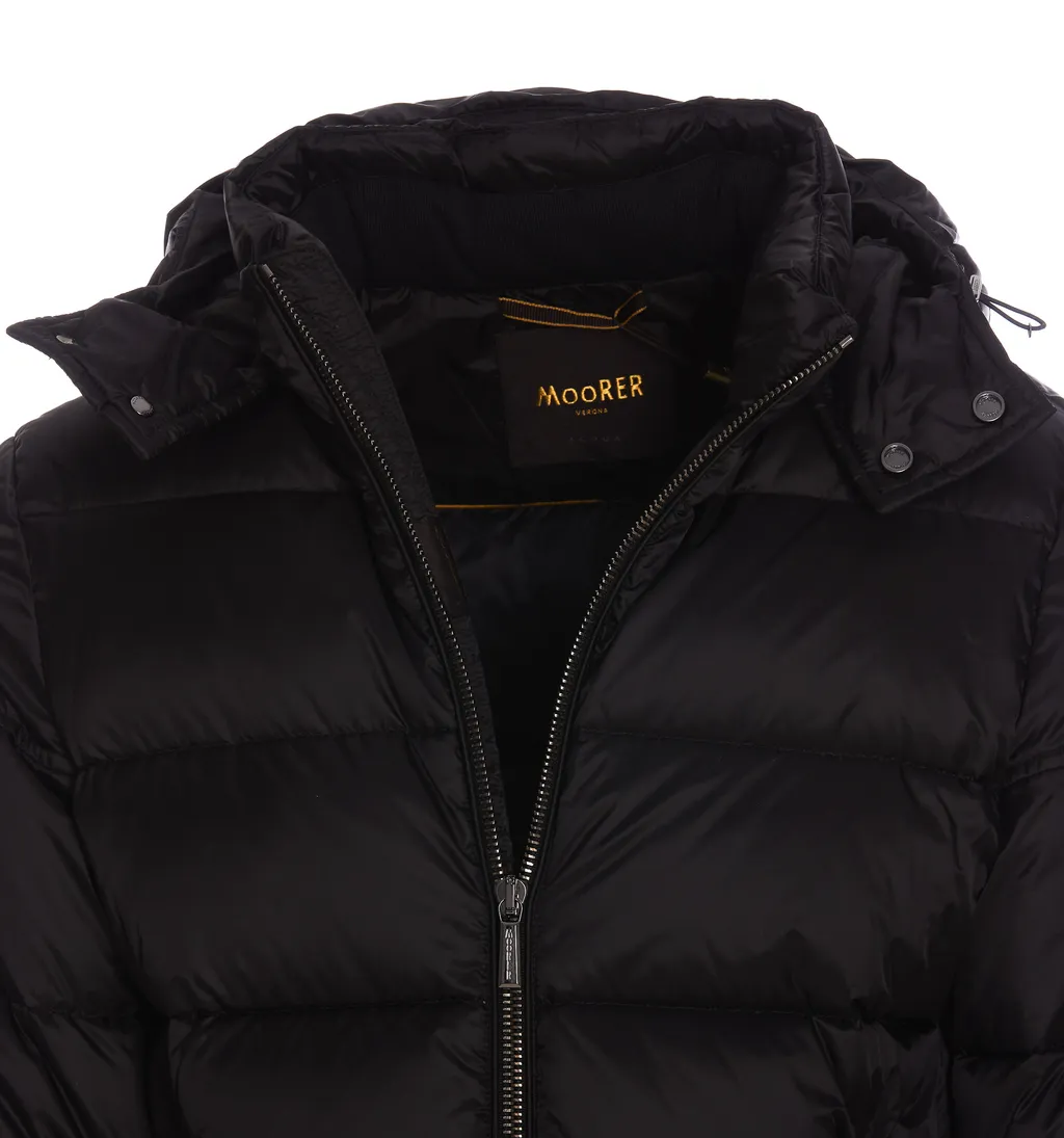 Brett-Sh Hooded Zipped Down Jacket