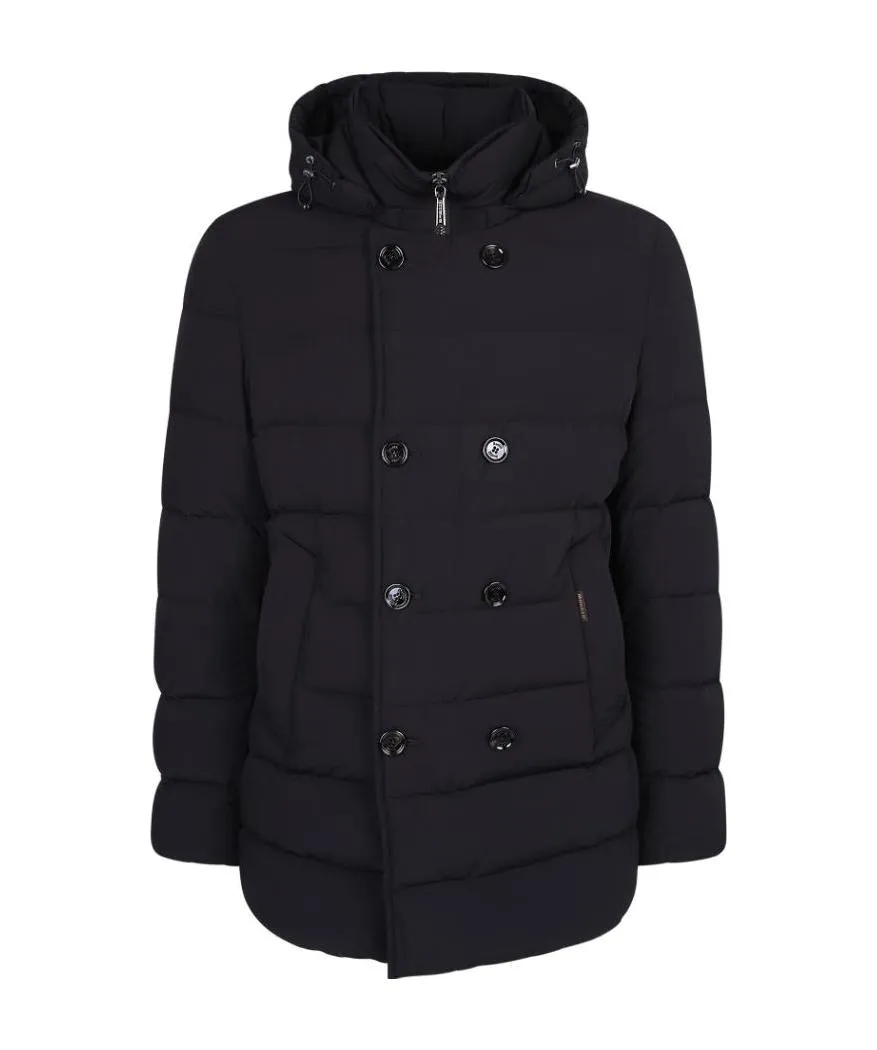 Double-Breasted Hooded Cotton Suit