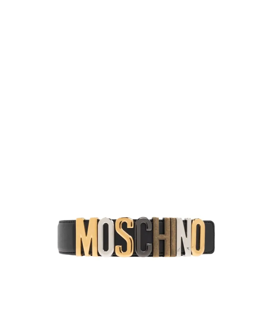 Logo Lettering Buckle Fasten Belt