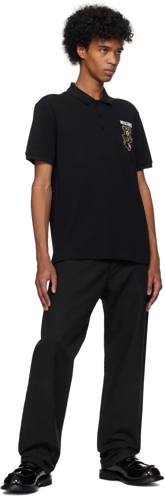 Teddy Bear Printed Short-Sleeved Polo Short