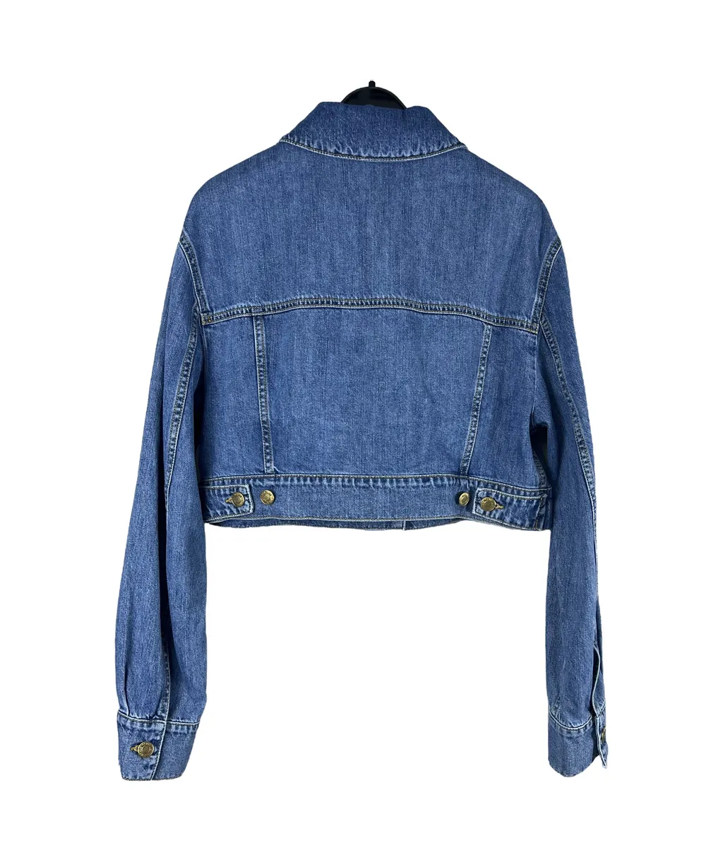 Long-Sleeved Denim Coat