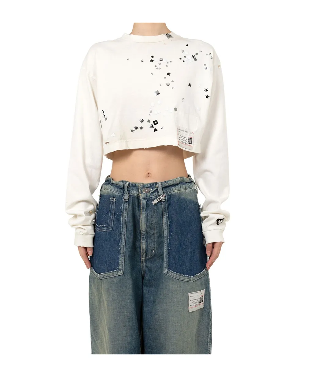 Stud-Embellished Sweatshirt